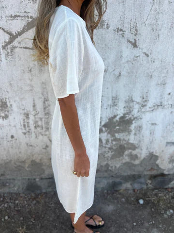 Sophie | Robe Imprimée Coton‑Lin