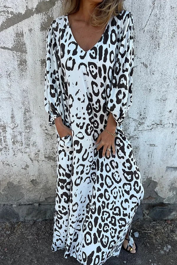 Blanca | Robe Maxi Imprimé Léopard