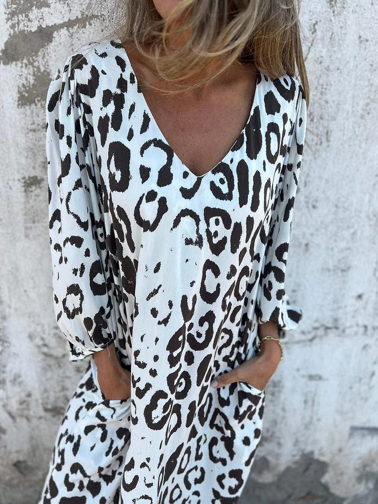 Blanca | Robe Maxi Imprimé Léopard