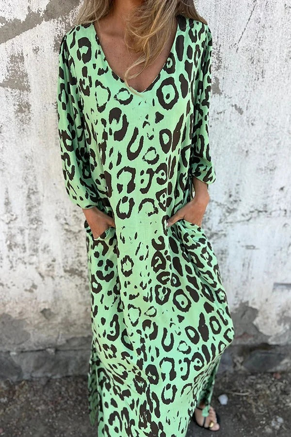 Blanca | Robe Maxi Imprimé Léopard