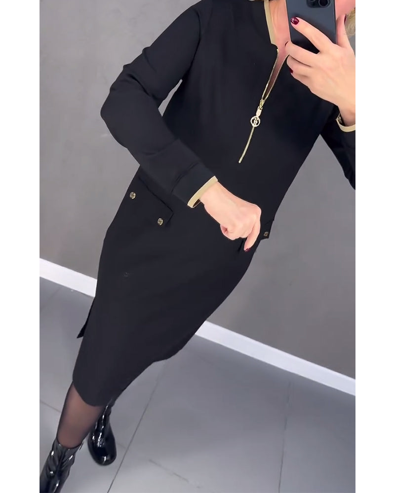 Nadia | Robe Élégante avec Zip