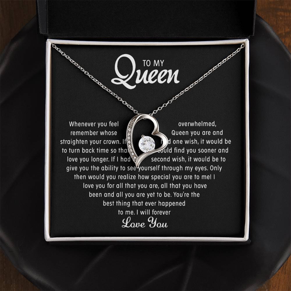 À ma Reine – Collier Cœur d’Amour