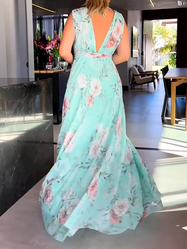 Camille | Robe Midi Décolleté V