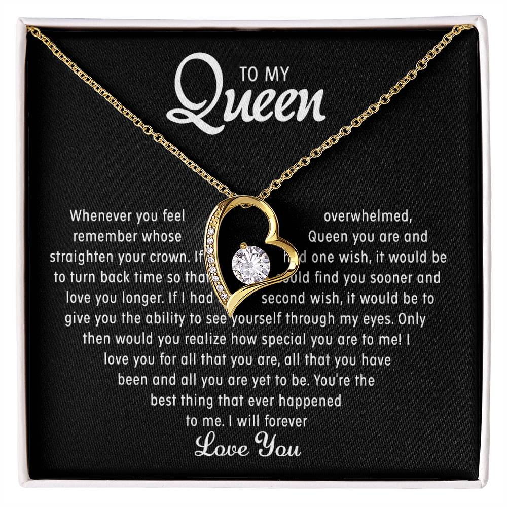 À ma Reine – Collier Cœur d’Amour