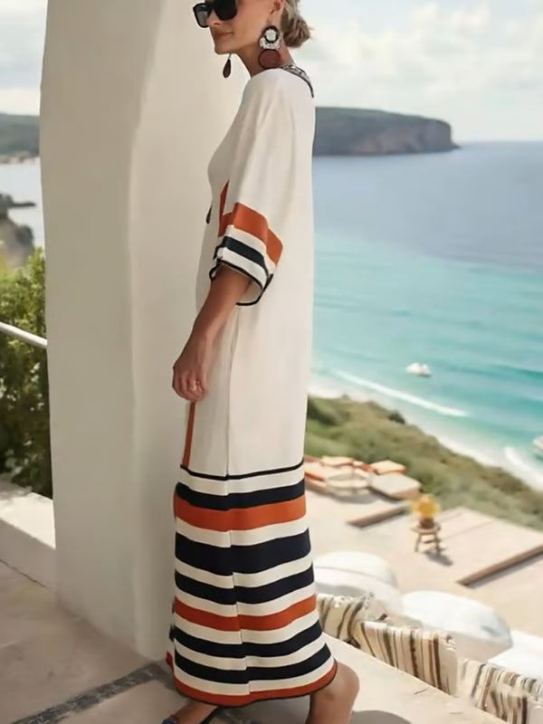 Robe ample à rayures