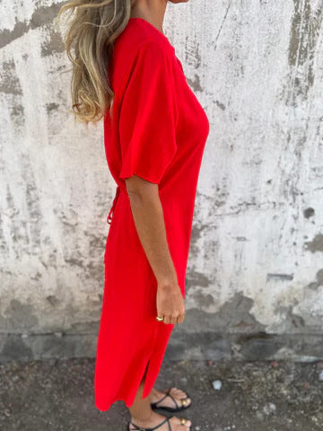 Sophie | Robe Imprimée Coton‑Lin