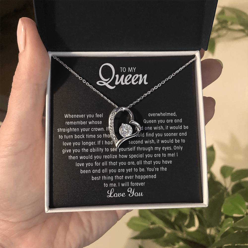 À ma Reine – Collier Cœur d’Amour