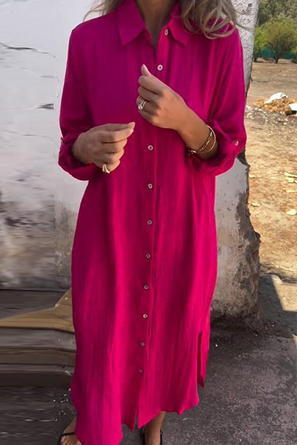 Sofía | Linen Shirt Dress
