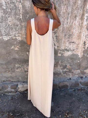 Robe Maxi à Détail Nœud