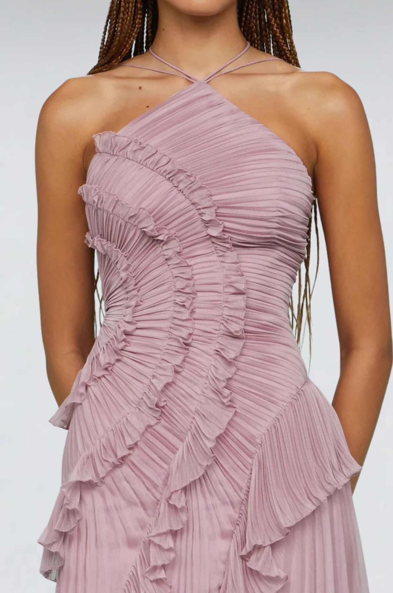 Gabrielle | Robe d'été lilas évasée