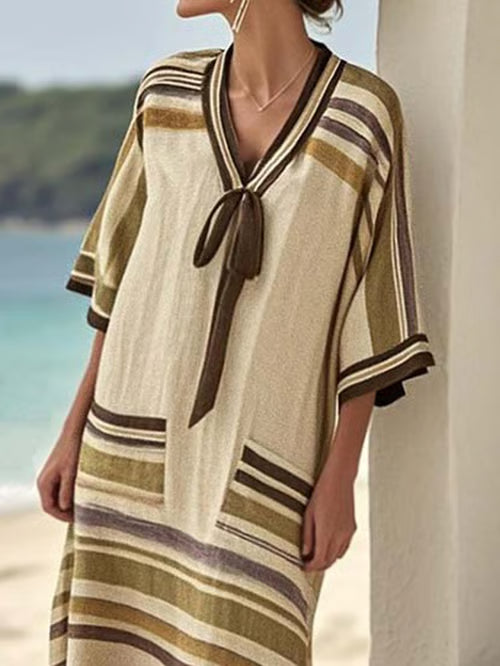 Robe Boho avec Nœud