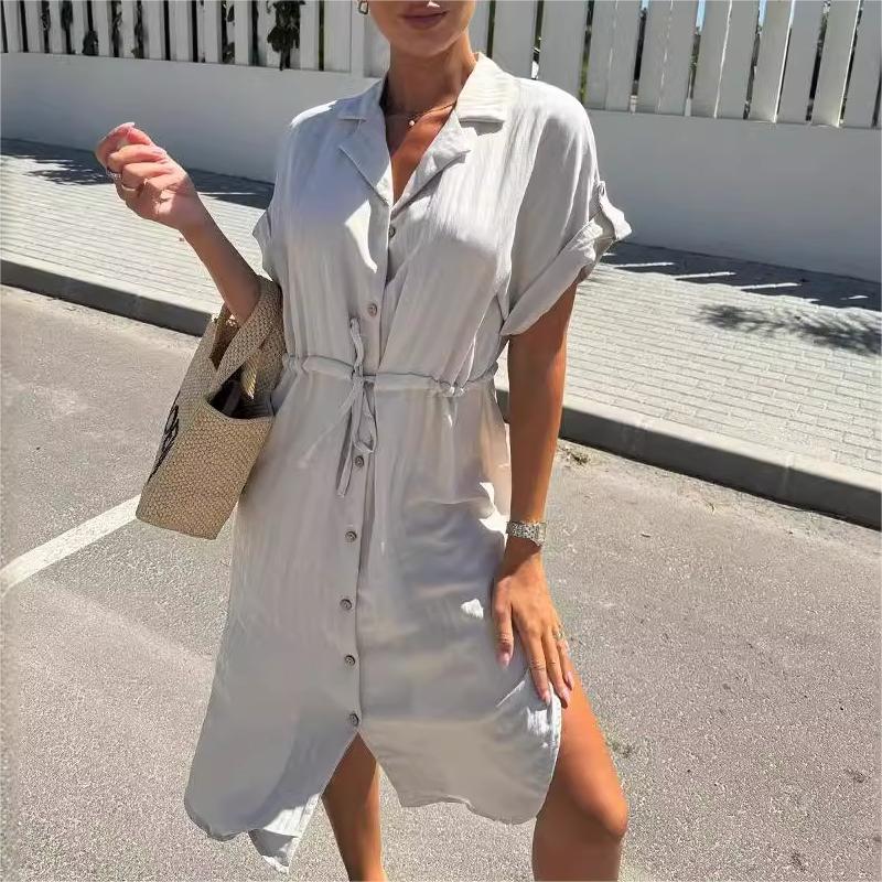 Anna | Robe Ceinturée Plissée