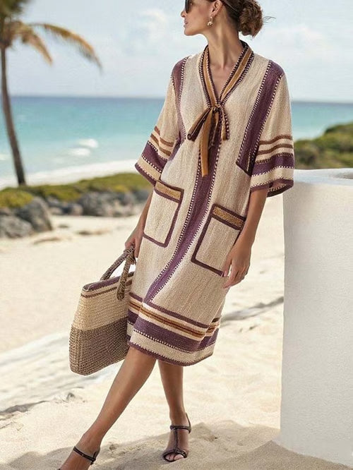 Robe Décontractée avec Nœud
