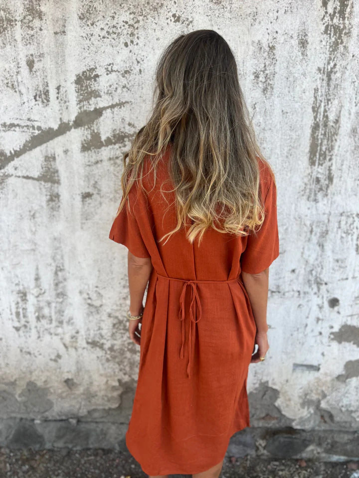 Sophie | Robe Imprimée Coton‑Lin