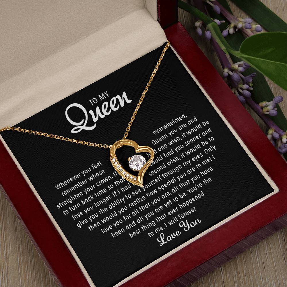 À ma Reine – Collier Cœur d’Amour