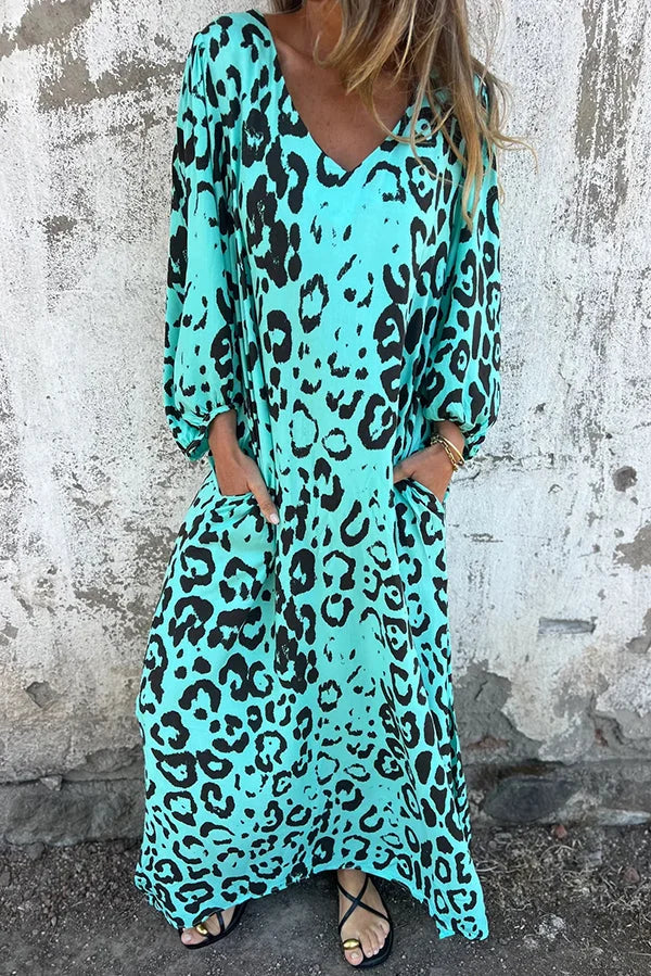Blanca | Robe Maxi Imprimé Léopard