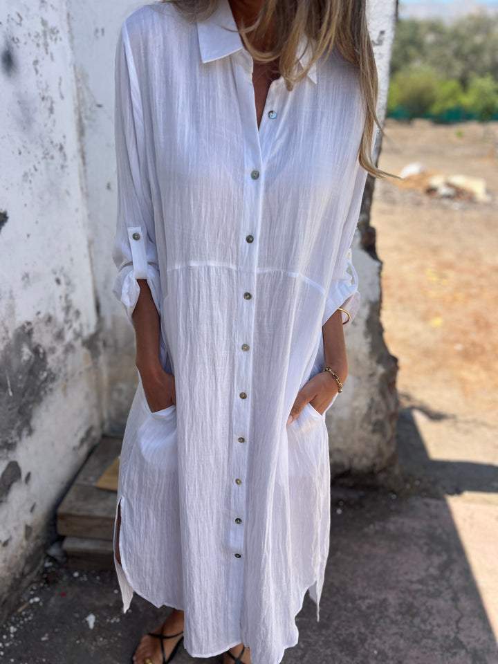 Sofía | Linen Shirt Dress