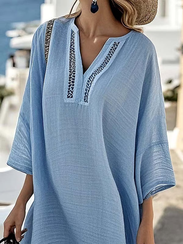 Robe ample à rayures