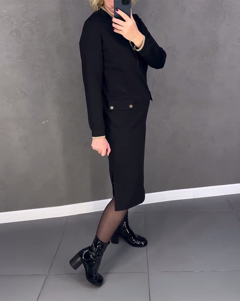 Nadia | Robe Élégante avec Zip
