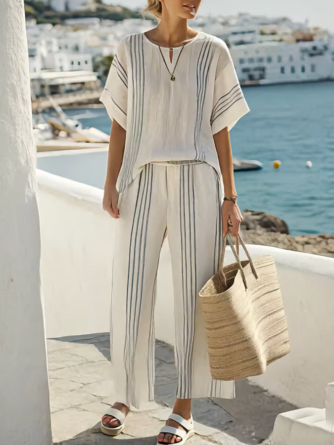 Ensemble en Lin Style Naturel
