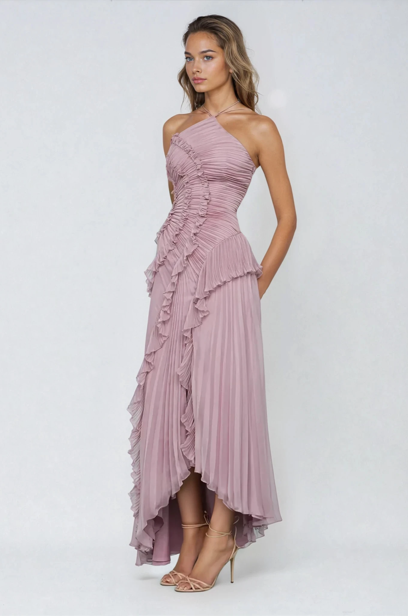 Gabrielle | Robe d'été lilas évasée