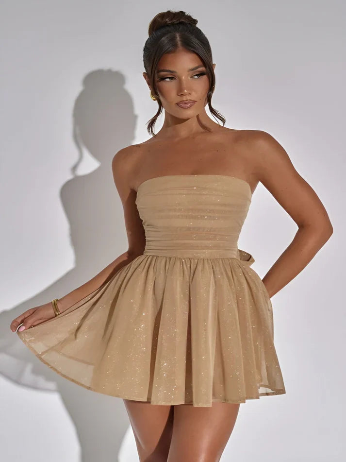 Mia I Robe tendance à épaules dégagées