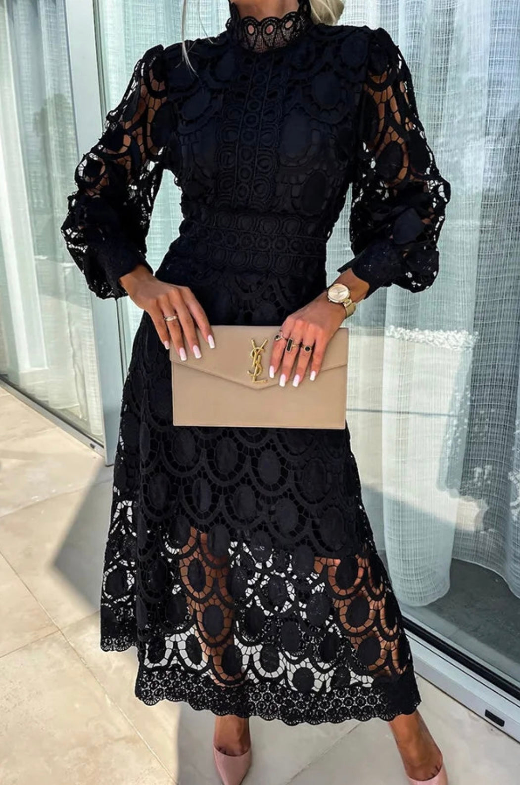 Charlotte | Robe Midi en Dentelle