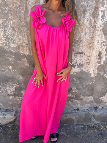 Robe Maxi à Détail Nœud