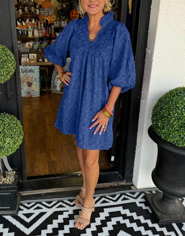 Léa | Robe en Dentelle à Décolleté V