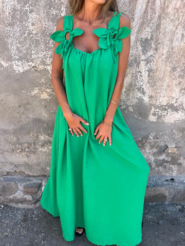 Robe Maxi à Détail Nœud