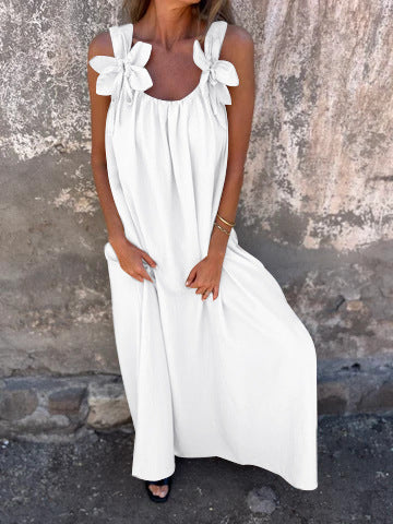 Robe Maxi à Détail Nœud