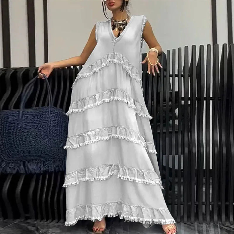 Dominique | Robe en Denim Sans Manches