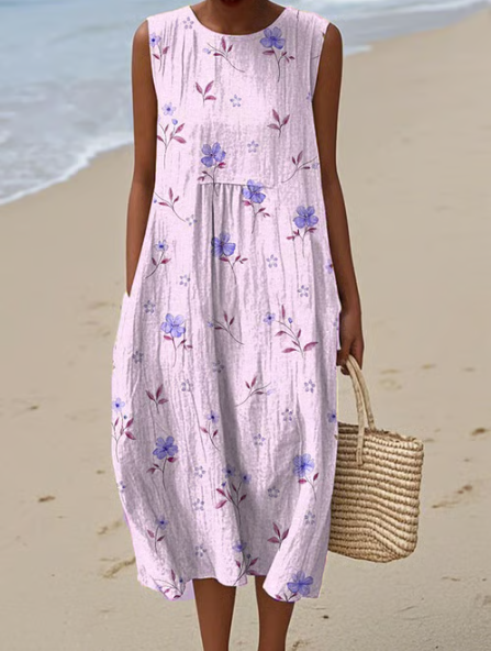 Robe douce avec des touches roses