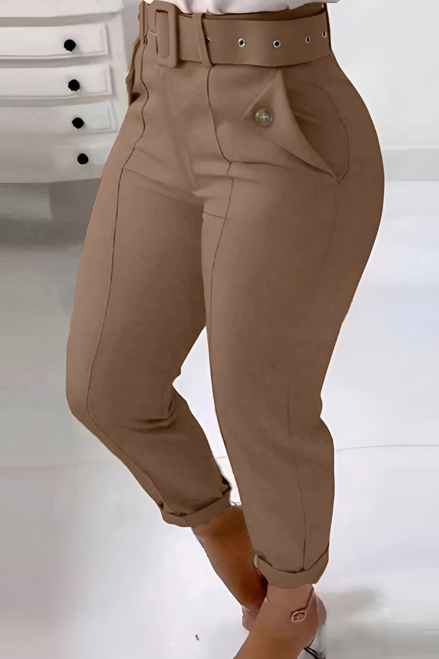 Sophie | Pantalon ajusté avec ceinture