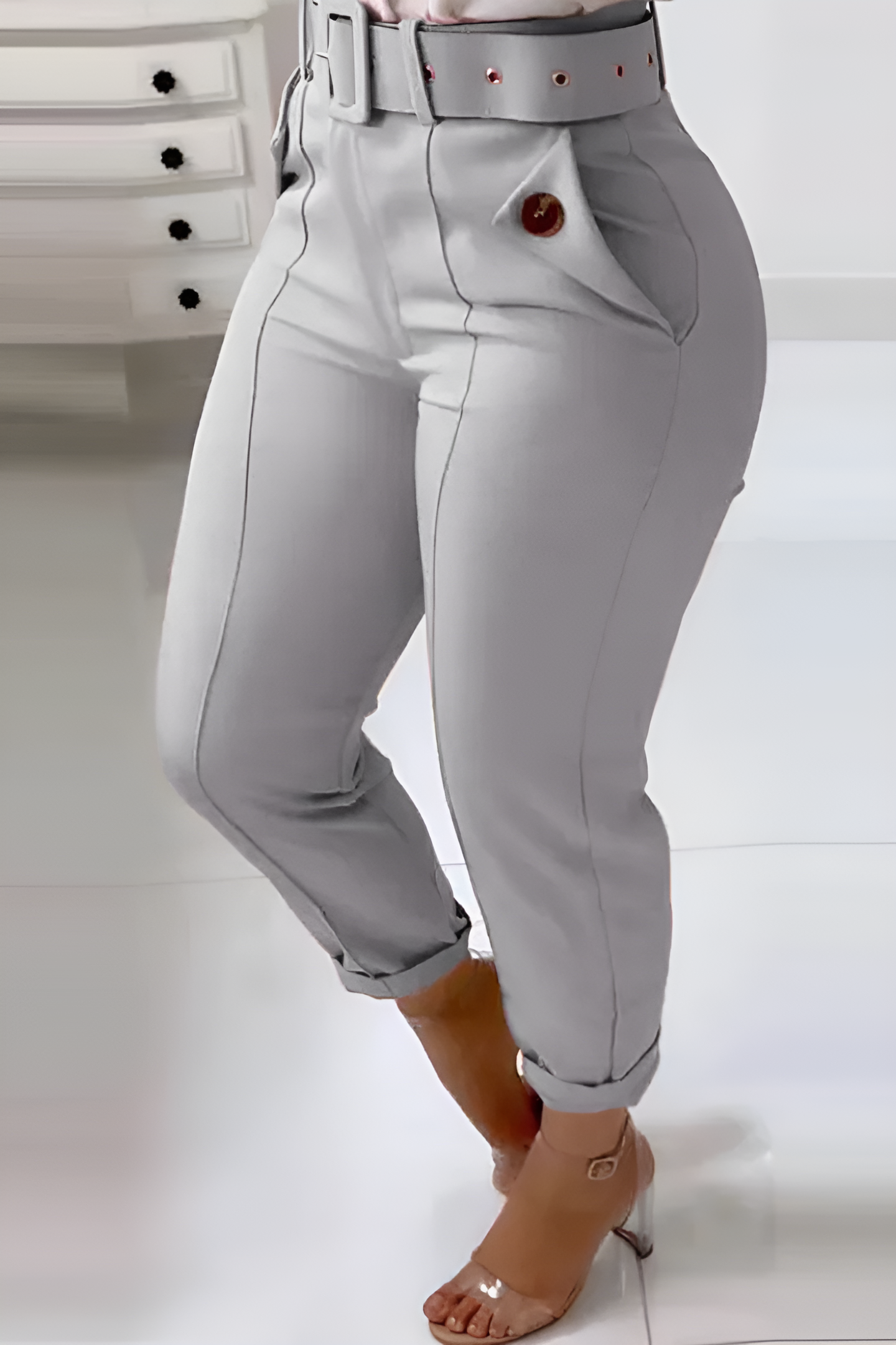 Sophie | Pantalon ajusté avec ceinture