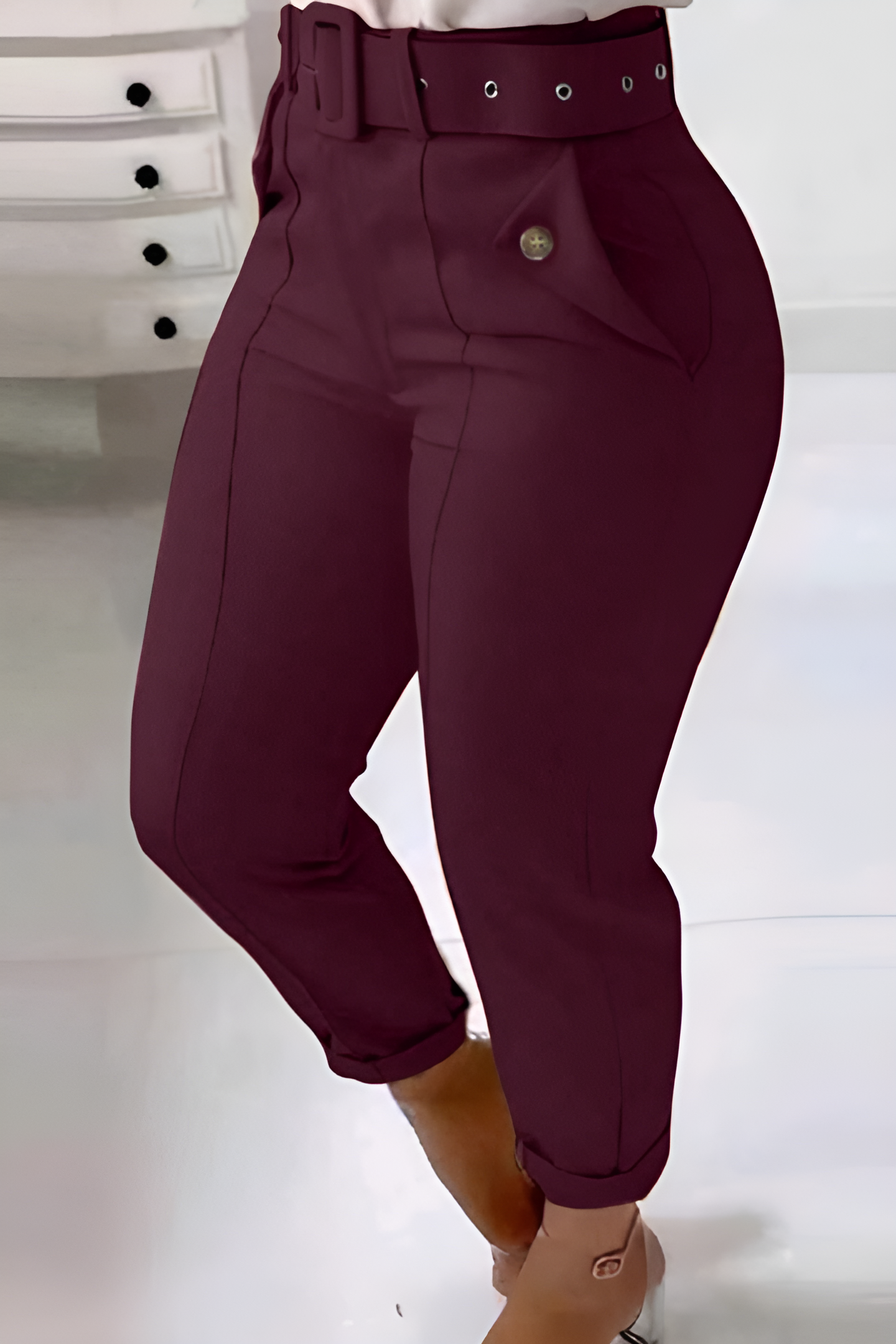 Sophie | Pantalon ajusté avec ceinture