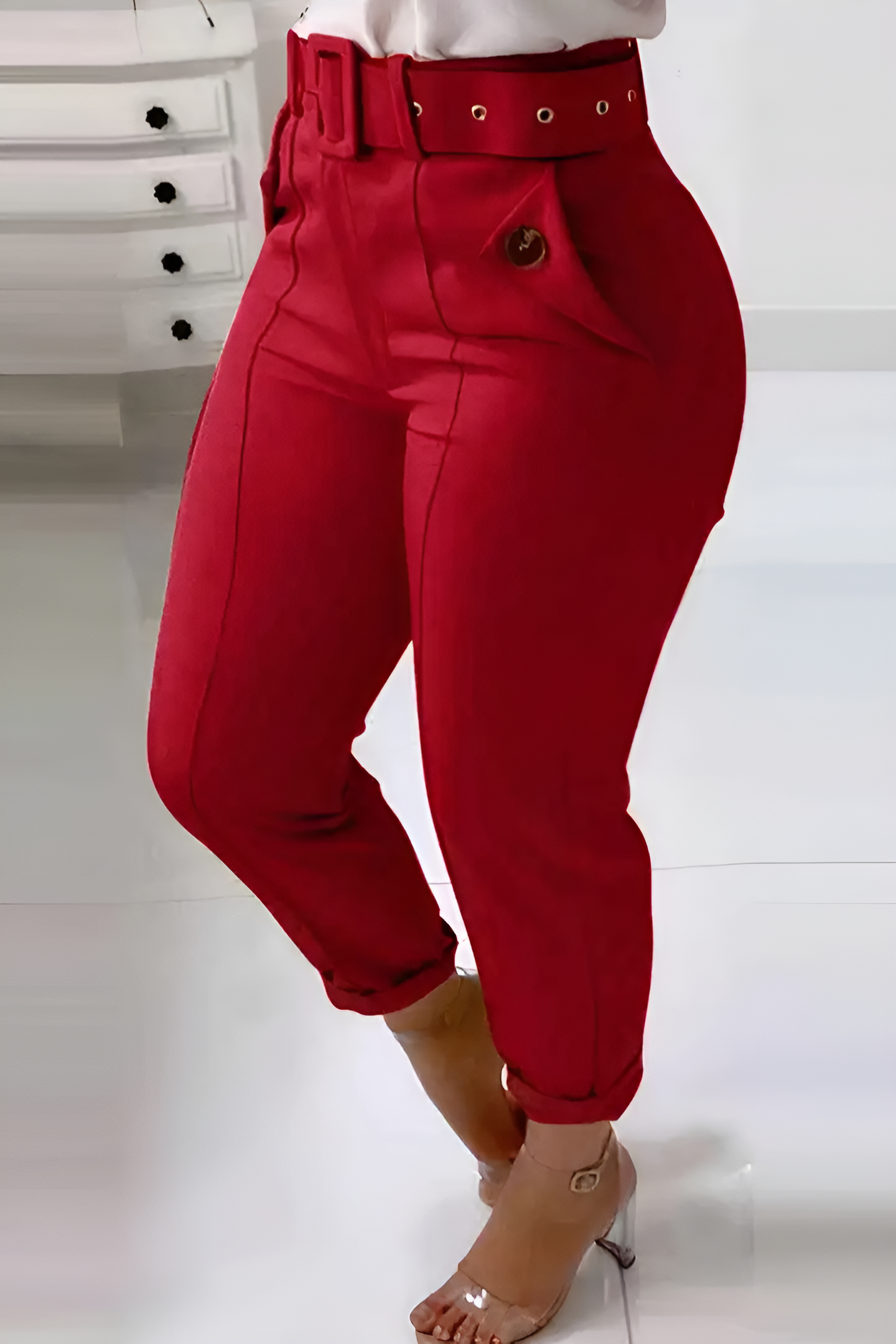 Sophie | Pantalon ajusté avec ceinture