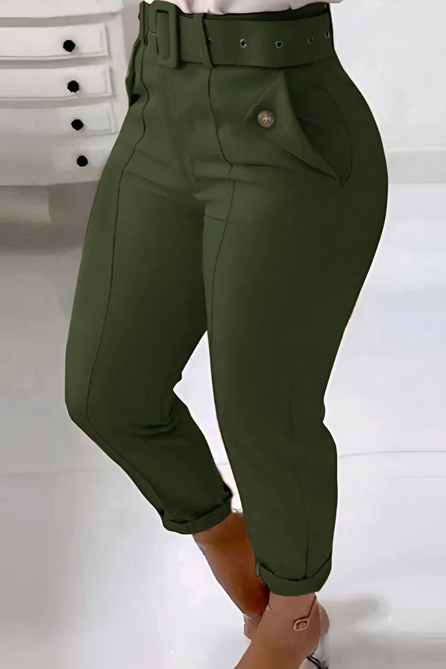 Sophie | Pantalon ajusté avec ceinture