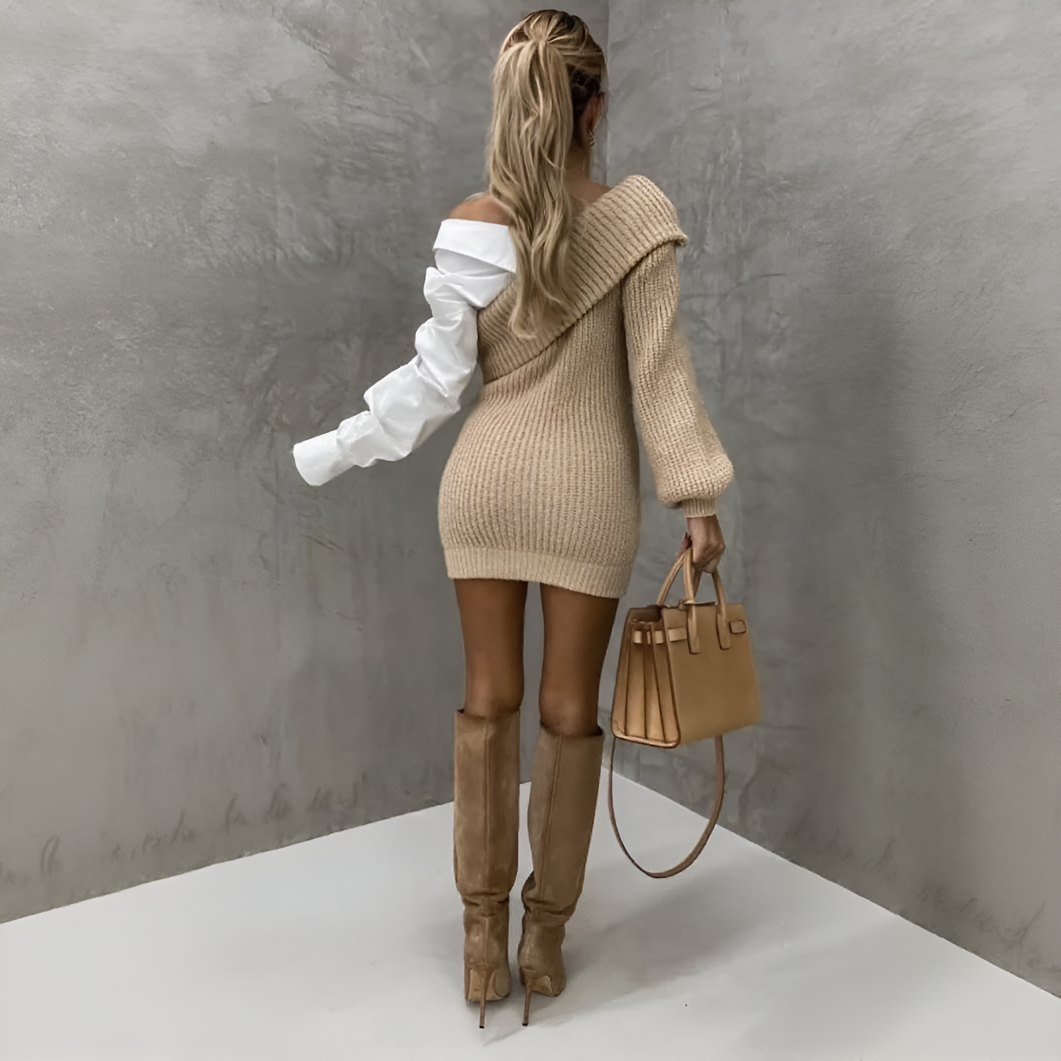 Mia - Robe Élégante à Manches Fines