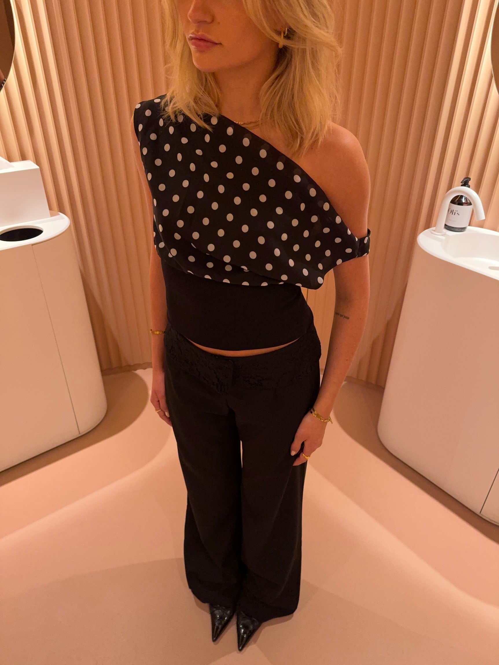 Kimmie | Haut à Pois - Noir/Blanc