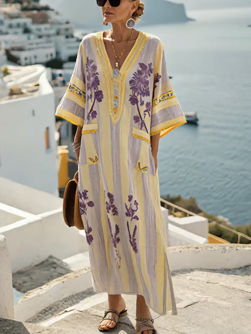 Robe bohème en lin