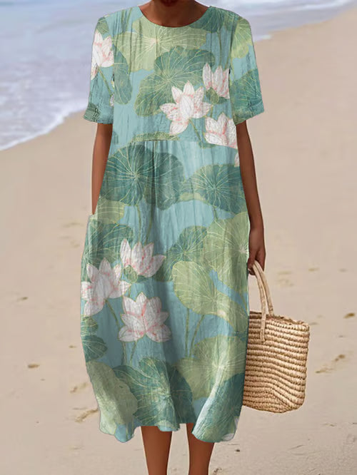 Dress with a Light Fall