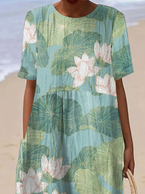 Dress with a Light Fall