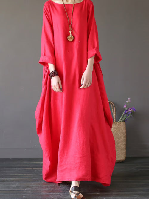 Robe en lin avec élégance naturelle