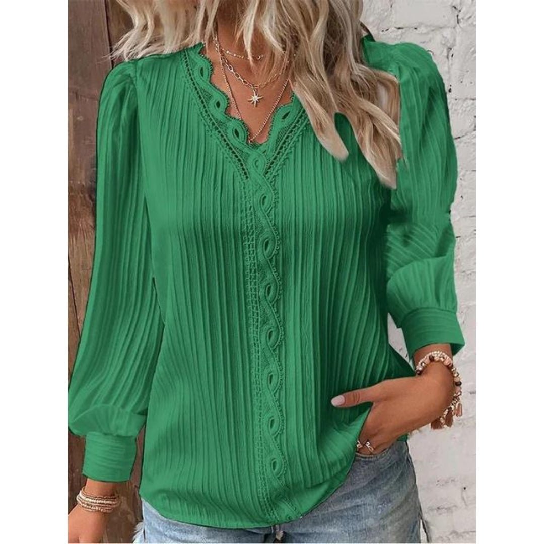Camillia™ | Blouse Élégante à Pli Pintuck