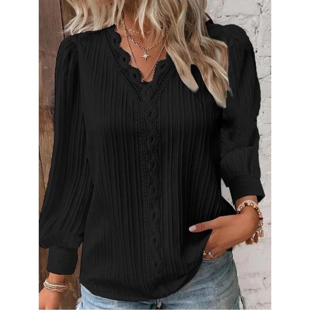 Camillia™ | Blouse Élégante à Pli Pintuck