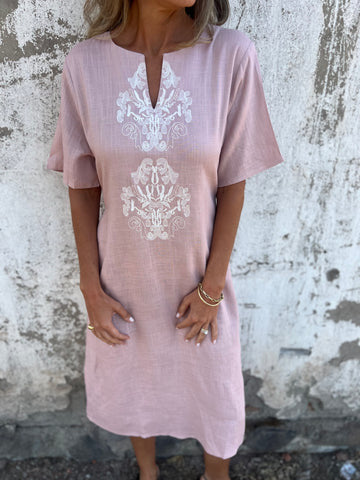 Sophie | Robe Imprimée Coton‑Lin