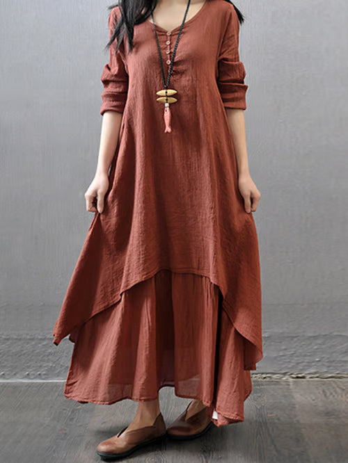Lina | Robe en Lin Élégante