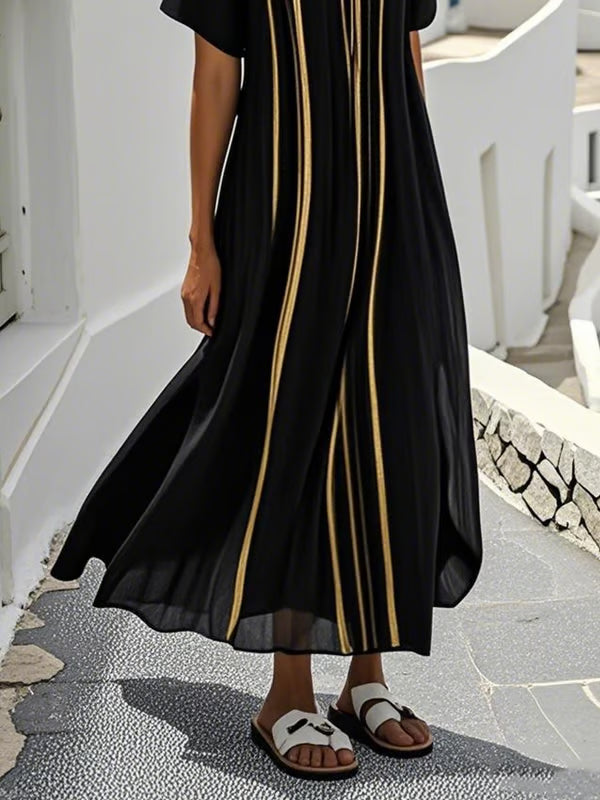 Robe décontractée en lin pour femme