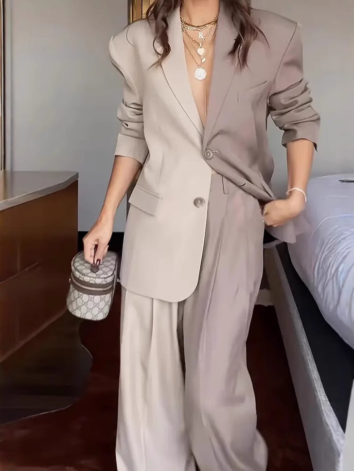 Emma | Ensemble Blazer Bicolore Stylé